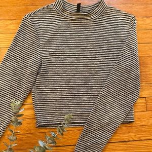 Striped turtleneck
